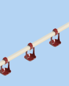 DRNKR10'W/CUP12@10"4050-01,"RED",SM P,W/SM 1-ARM RED...L/...